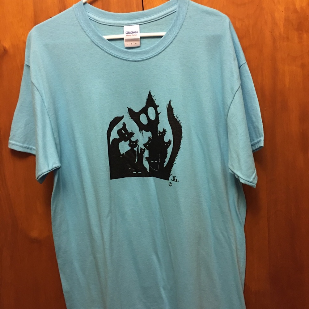 NEW Tee Shirt Cat Artist by CG